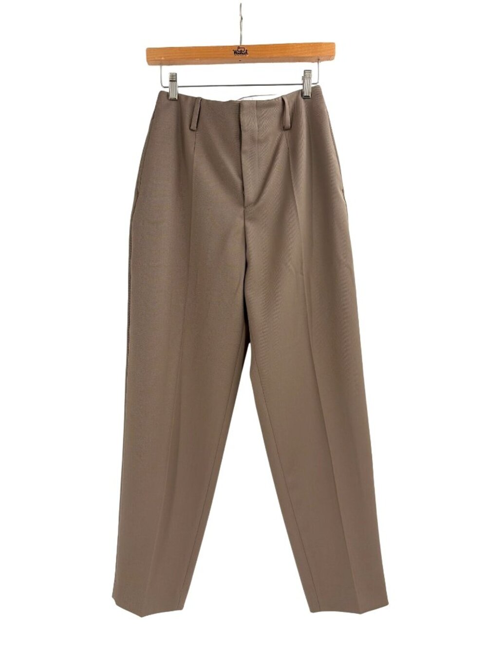 Filippa K Womens US 4 Wool-Blend Tailored Trousers Tan Minimalist Tailored Chic